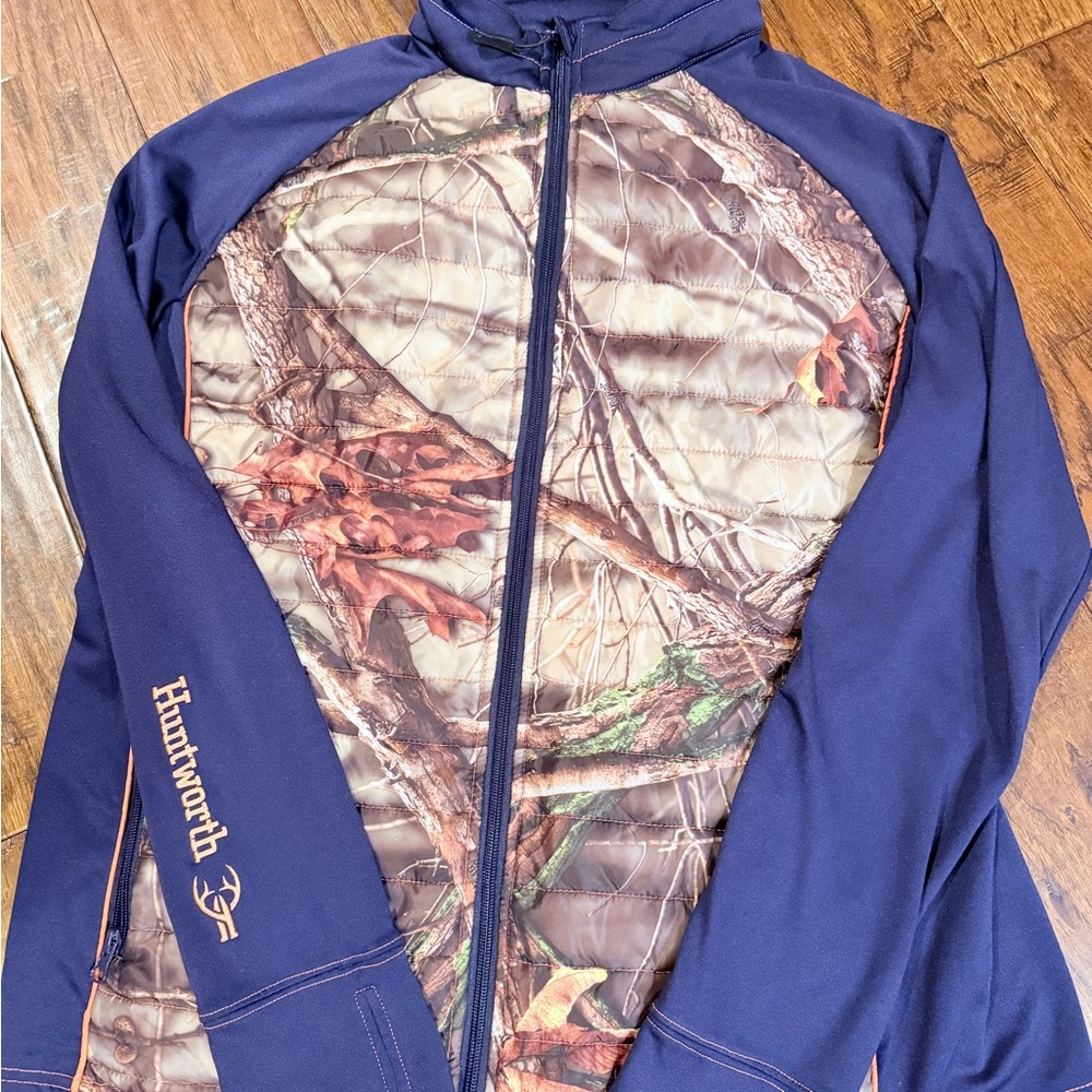 Huntworth Women's Camo and Navy Puffer Jacket